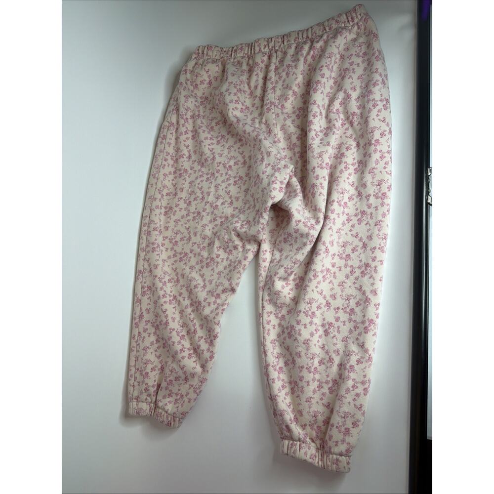 Gap x LoveShackFancy Pink Floral High Rise Sweatpants joggers Womens XXL - Picture 3 of 12